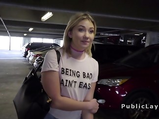 American big ass blonde bangs outdoor