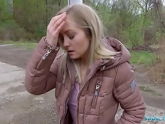 amateur, blonde, casting, cum, cumshot, fake, fuck, money, outdoor, police, pov, public, reality, sex, stranger, webcam