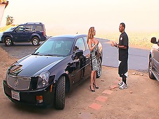 Hot blonde Latina mom with big tits crazy over big black dick