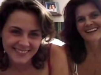 British Mother and Daughter  in public   watersport