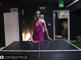 BANG Real Teens: Cute, Innocent SoCal Teen Loses at Flash-Pong