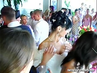 Wedding whores are fucking in public